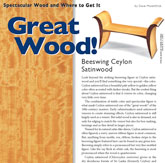 Beeswing Ceylon Satinwood: Digital Download