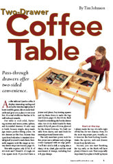 Two-Drawer Coffee Table Project Download