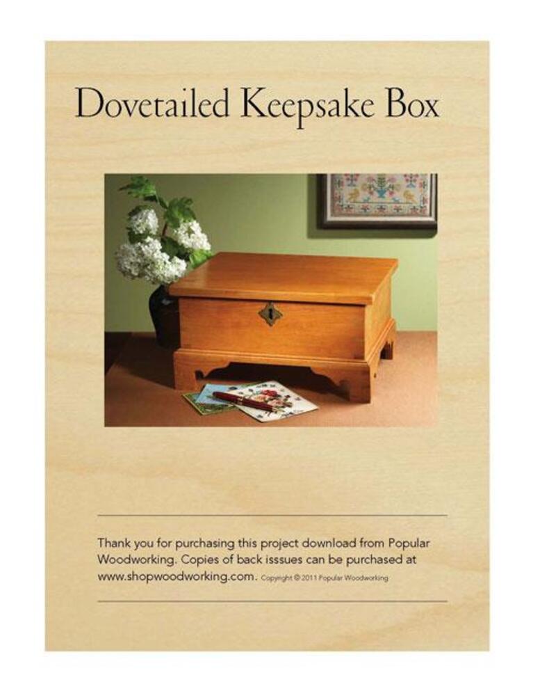 Dovetailed Keepsake Box Project Download