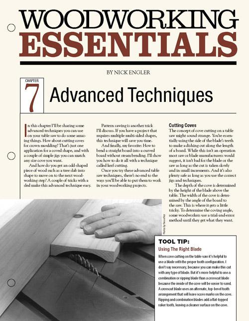 Woodworking Essentials Chapter 7: Advanced Table Saw Techniques Digital Download