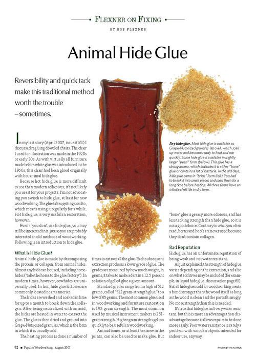 Flexner on Finishing: Animal Hide Glue Digital Download