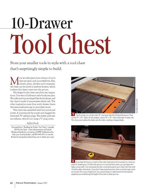 10-Drawer Tool Chest Project Download