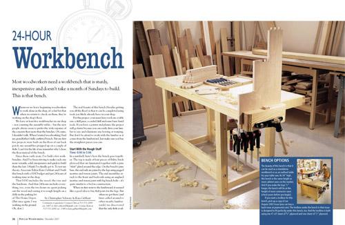 24-Hour Workbench Project Download – Popular Woodworking