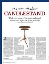 Classic Shaker Candlestand Table Project Download