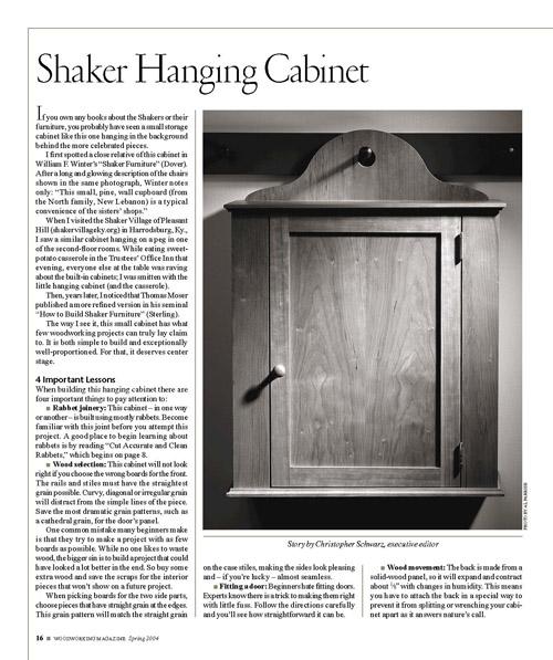 Shaker Hanging Cabinet Project Download