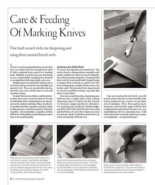 Care & Feeding of Marking Knives Digital Download