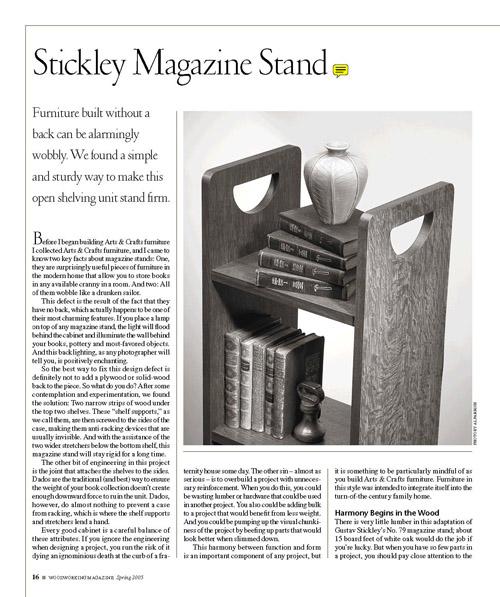 Stickley Magazine Stand Project Download