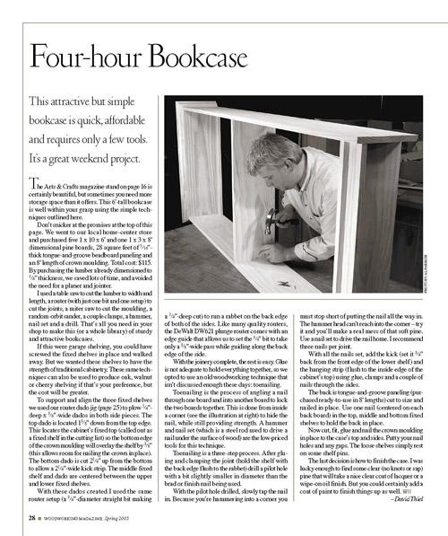 Four-Hour Bookcase Project Download