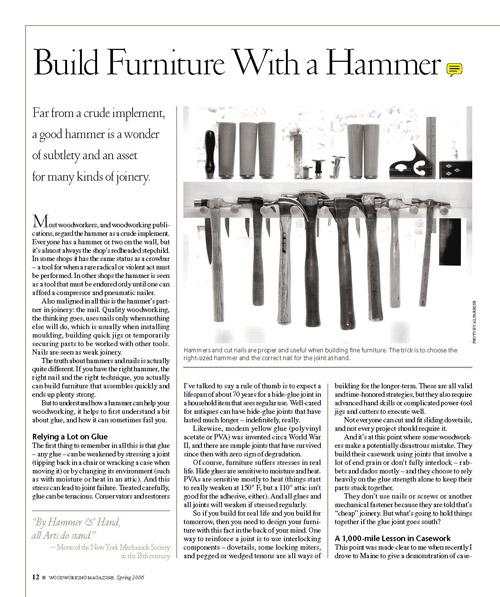 Build Furniture With a Hammer Digital Download
