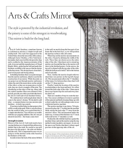 Arts & Crafts Mirror Project Download