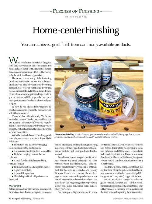 Flexner on Finishing: Home-Center Finishing  Digital Download