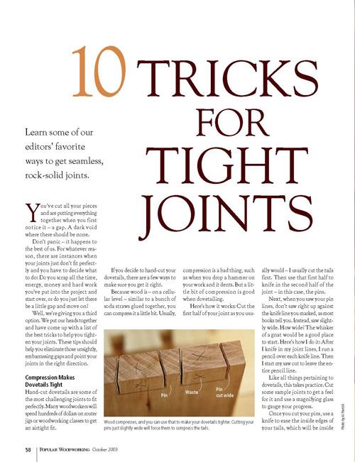 10 Tricks for Tight Joints  Digital Download