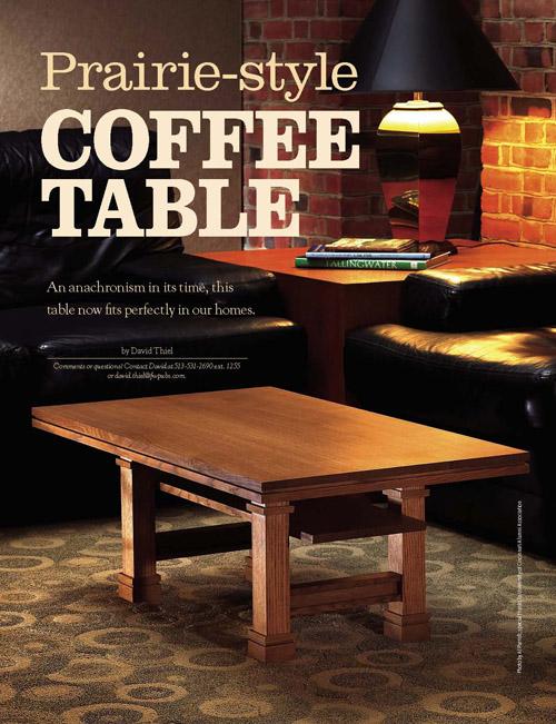 Prairie-Style Coffee Table Project Download