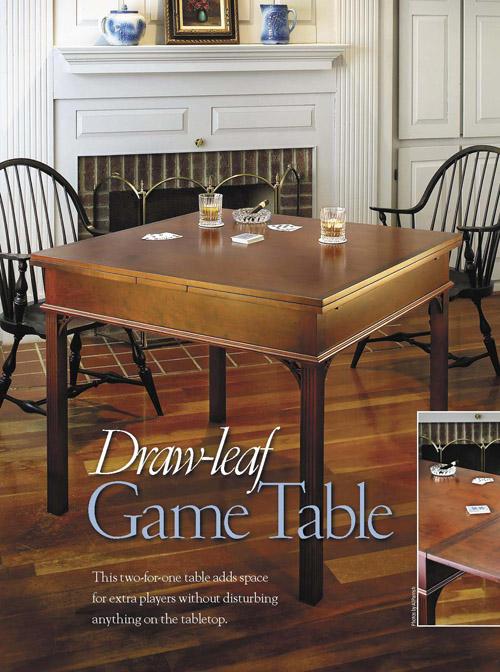 Draw-Leaf Game Table Project Download