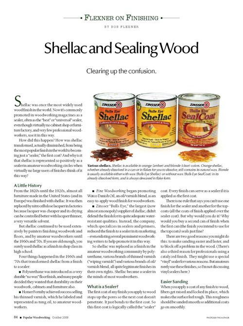 Flexner on Finishing: Shellac and Sealing Wood Digital Download