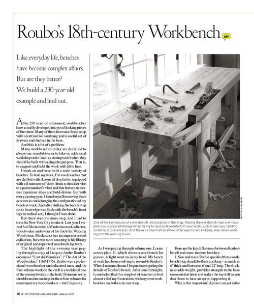 Roubo's 18th-Century Workbench Project Download