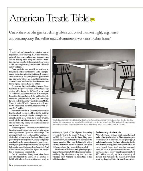 American Trestle Table Project Download