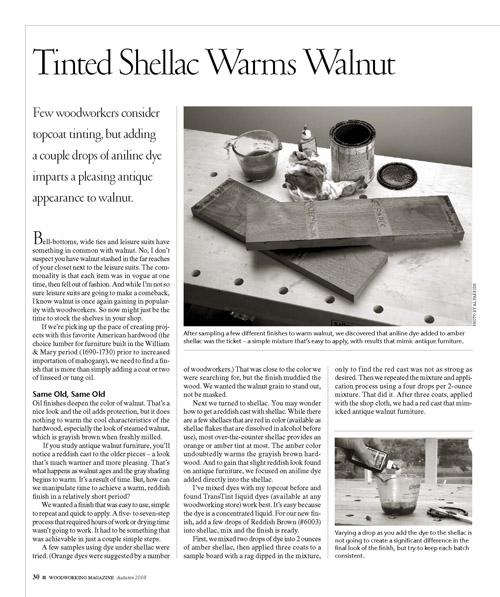 Tinted Shellac Warms Walnut Digital Download