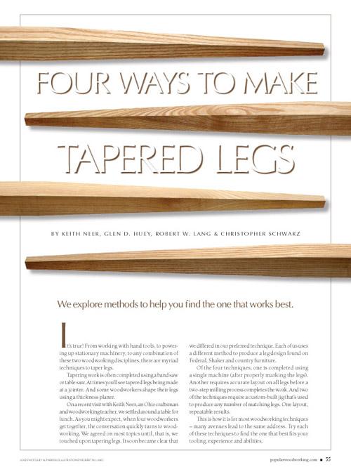 Four Ways to Make Tapered Legs Digital Download