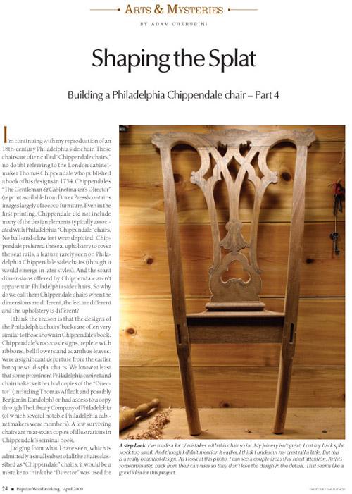 Arts & Mysteries: Shaping a Chair Splat  Digital Download