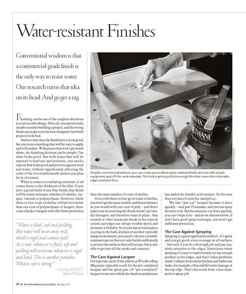 Water-resistant Finishes  Digital Download
