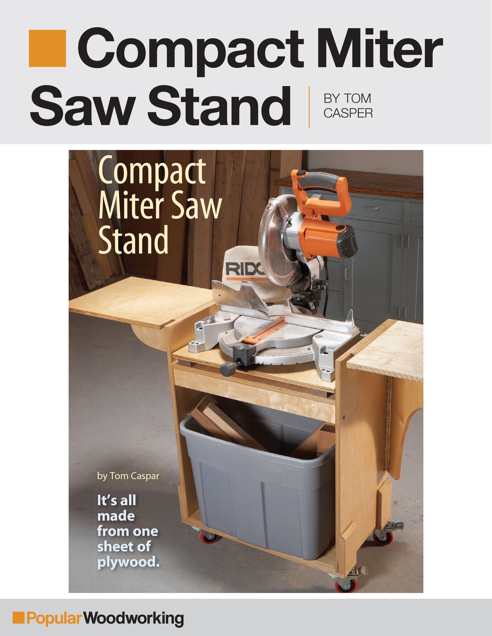 Compact miter saw outlet