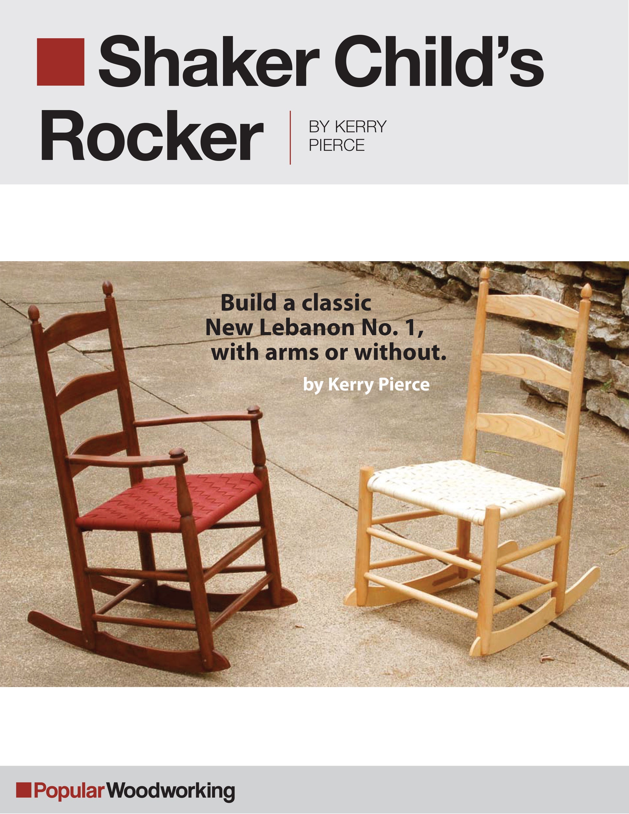 Woodworking Project Kids Rocking Chair Plans Shaker Child's Rocker