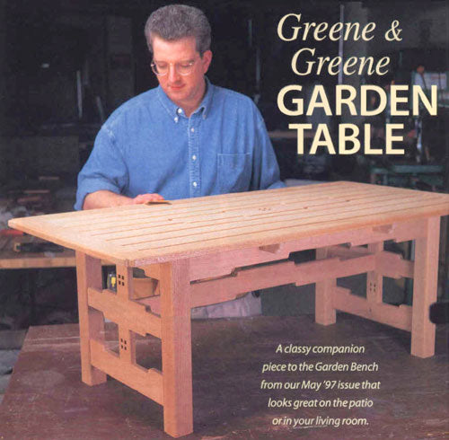 Greene & Greene Garden Table Project Download
